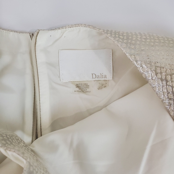 Dalia Pocked Silver Sleeveless Cocktail Dress Size 12 Womens Front pockets NWT - Picture 7 of 15